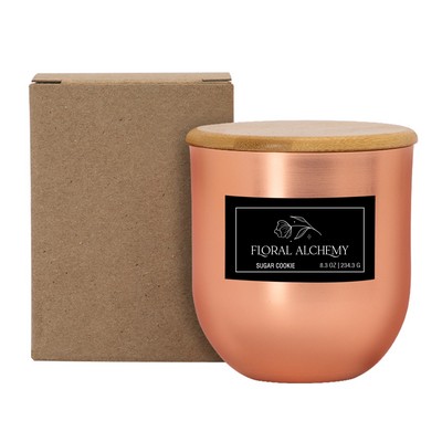 8 oz Illumine Metallic Candle with Wood Lid