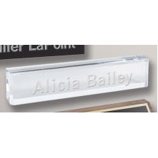 Clear Acrylic Name Plate (2" x 10" x1")