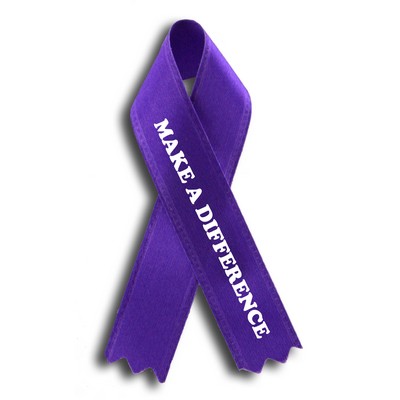 Printed Animal Abuse/ Domestic Violence Awareness Ribbon Pin (3 1/2")