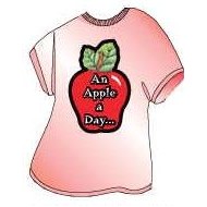 Apple w/Daily Apple Slogan T-Shirt Lapel Pin