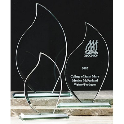 Jade Glass Flame Award (4"x7¼")