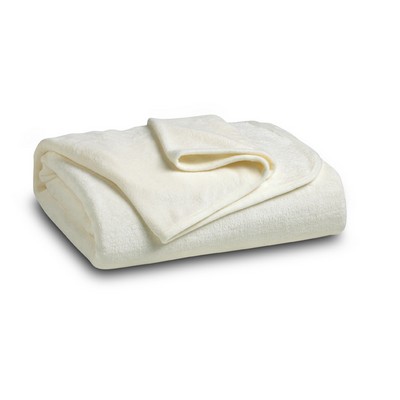 Ivory Coral Fleece Throw Blanket