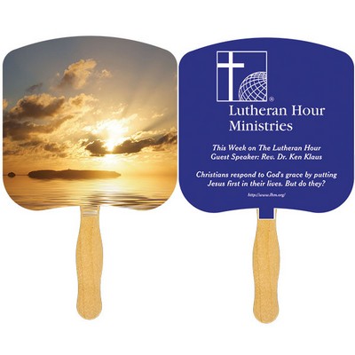 Religious Hand Fan/ Sunrise