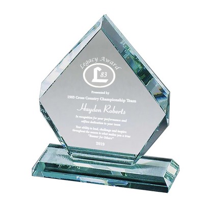 Premium Jade Glass Arrow Award (Large)