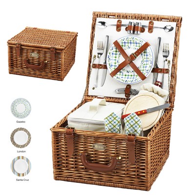 English Style Picnic Basket Set for 2