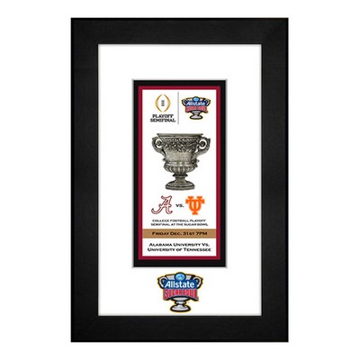 Custom Sport Black Satin Commemorative Ticket Frame