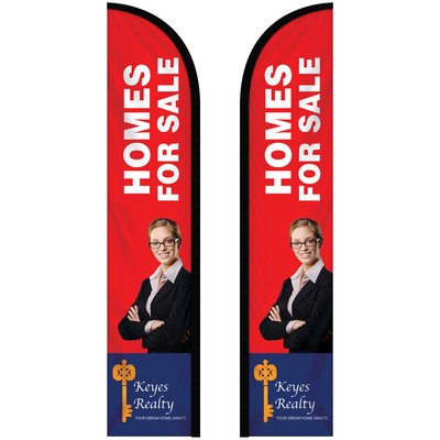 10' Double Sided Custom Portable Half Drop Banners