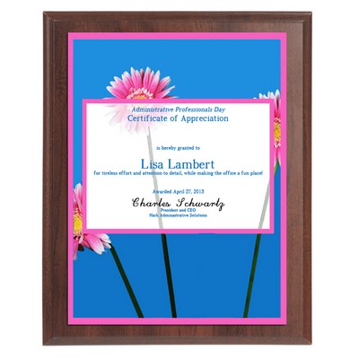 USA Cherry Finish Award Plaque-Full Color 8"x10"