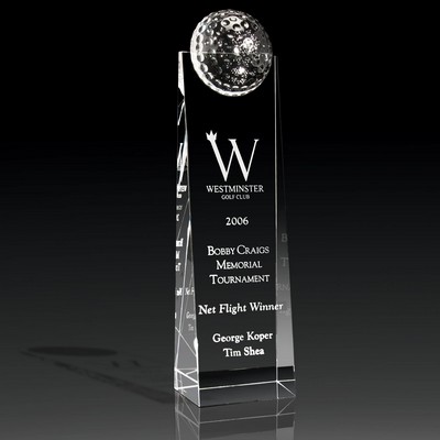 Golf Tower Crystal Award 9.5"