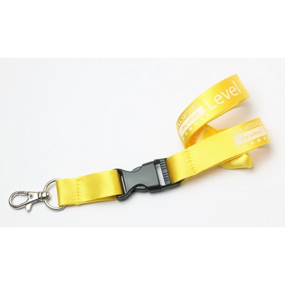 1/2" Yellow Nylon Lanyard (12 Mil)