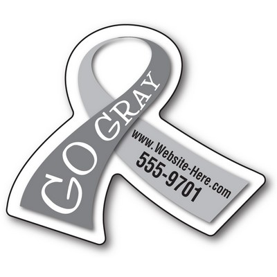 Awareness Magnet - Ribbon Shape (2.6875x2.25) - 25 Mil.