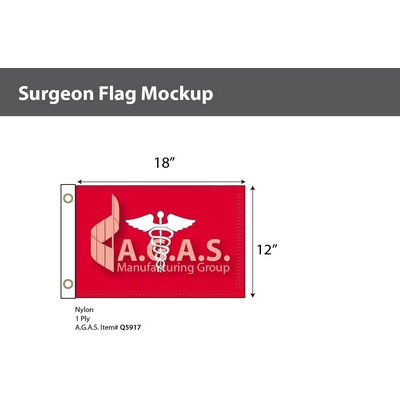 Surgeon Deluxe Flags 12x18 inch