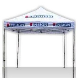 10'x10' White Pop-Up Tent w/ Digital Logo