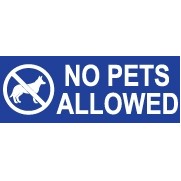 Classic Engraved Stock Sign - Tent Style - No Pets Allowed w/Image