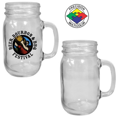 15oz Mason Jar Mug - Dishwasher Resistant - Precision Spot Color