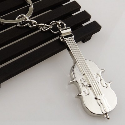 Violin Shaped Bottle Opener Key Chain