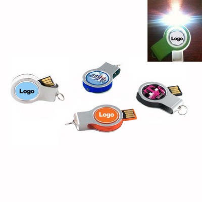 4GB Swivel USB Flash Drive With Light