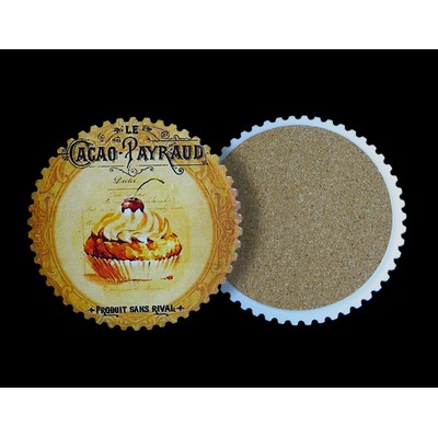 Sprocket Edge Absorbent Stone Coaster Matte Finish (overseas production)