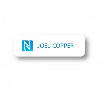 Plastic Stickpin Name Badge (2-1/2"x3/4")