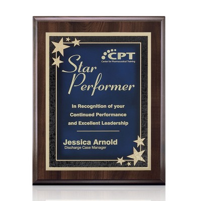 Farnsworth/Starburst Plaque - Cherry/Blue 8"x10"