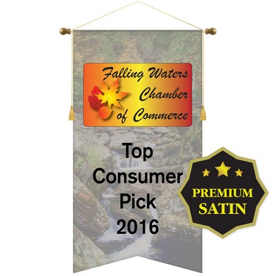 26" x 48" Premium Podium Banner Angle Cut/No Fringe