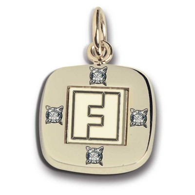 Custom Interfaced Letter 4 Crystal Pendant/Charm