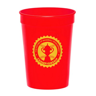 12 oz. Fanatic Plastic Stadium Cup (1 Color Imprint)