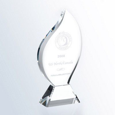 Flame Optic Crystal Award - Medium