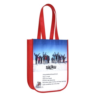 Custom Stylish Round Cornered  Laminated Promotional Bag 9"x12"x4.5"