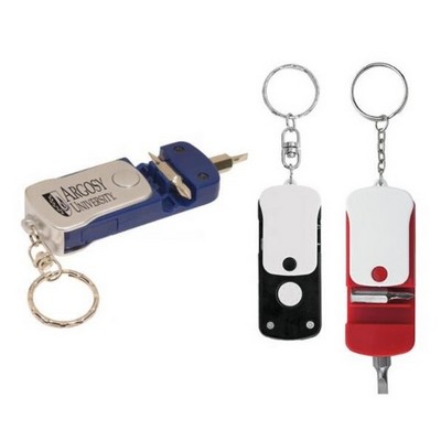 Swivel Screwdriver LED Keychain