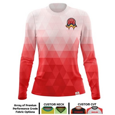 Women's Sublimation Performance Grade Long Sleeve T-Shirt