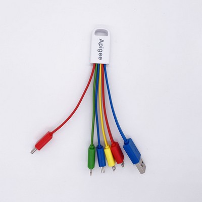 Colorful 5-in-1 Fast Charging Cable Squid Cable