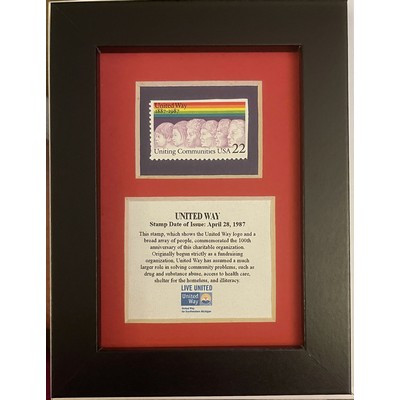 Framed Stamp Gift/Award Celebrating United Way