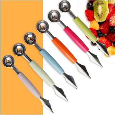 Melon Baller Scoop Double-Headed Fruit Carving Cutter Knife