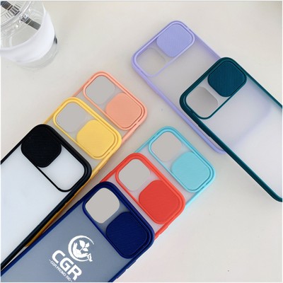 Slide Camera Lens Protection Phone Case with Integrated Lens Cover for Smartphone Cameras