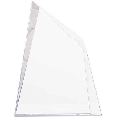 6" x 7 3/4" Crystal Facet Wedge