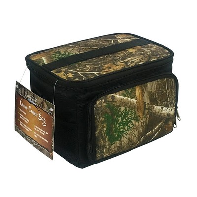 6 Can Camo Cooler Bag w/Hard Plastic Liner