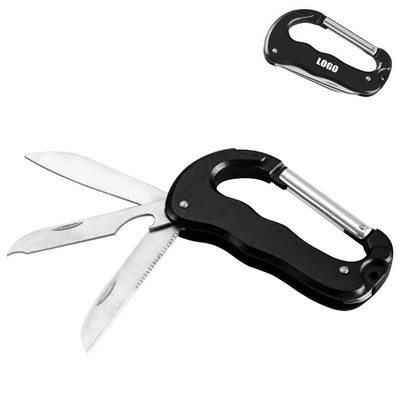 Carabiner Knife With Bottle Opener