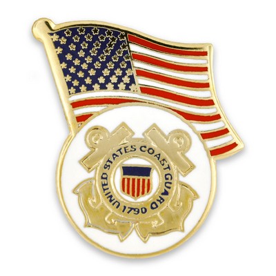 Officially Licensed USCG/USA Emblem Pin