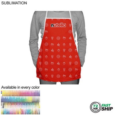 72 Hr Fast Ship - Domestic made Bib Apron, 19x24, No pockets, Fully sublimated Background