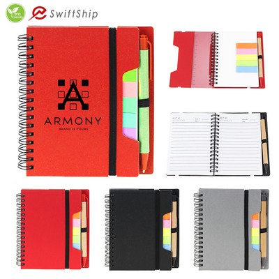 Spiral Notepad with/ Pen and Sticky Flags