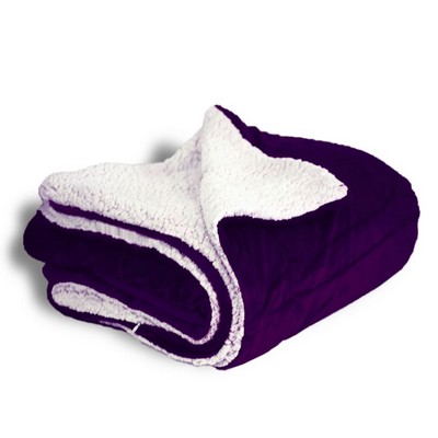 Micro Mink Shepra Blanket Plum (50" X 60")