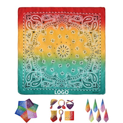 Square Cotton Multi-Purpose Gradient Bandana