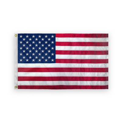 5' x 9.5' USA Spun Polyester Embroidered Flags