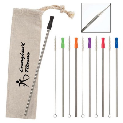 Stainless Straw Kit With Cotton Pouch