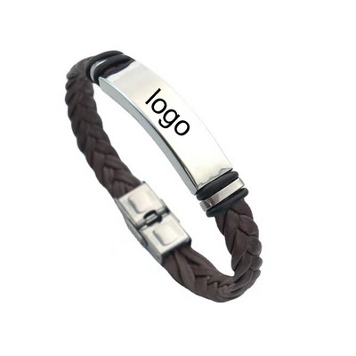 Stainless Steel Silicone Bracelet Wristband