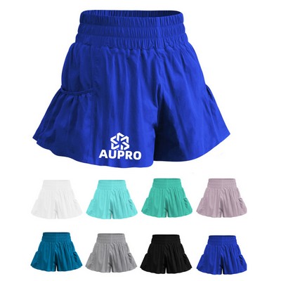 Elastic High Waist Quick Dry Workout Shorts