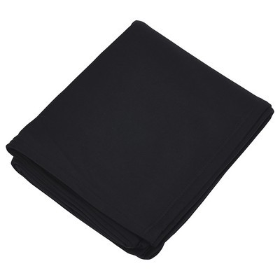 Black Oversize Jersey Fleece Throw Blanket