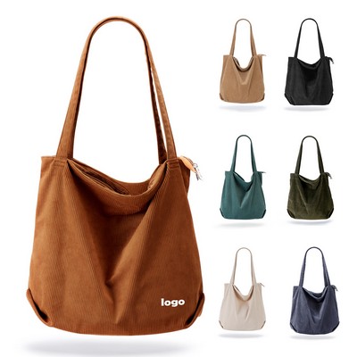 Corduroy Tote Bag For Women'S Handbags With Pockets