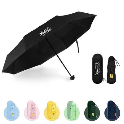 Travel Mini Folding Umbrella With Case (42'' Arc)